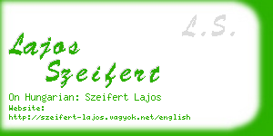 lajos szeifert business card